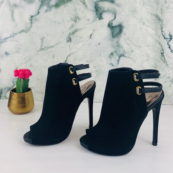 Qupid Shoes - QUPID | Peep Toe Strappy Heels